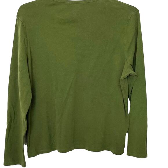 CHEROKEE LONG SLEEVE V-NECK KNIT TOP, WOMENS, XXL, GREEN, FALL-WINTER - Picture 4 of 8
